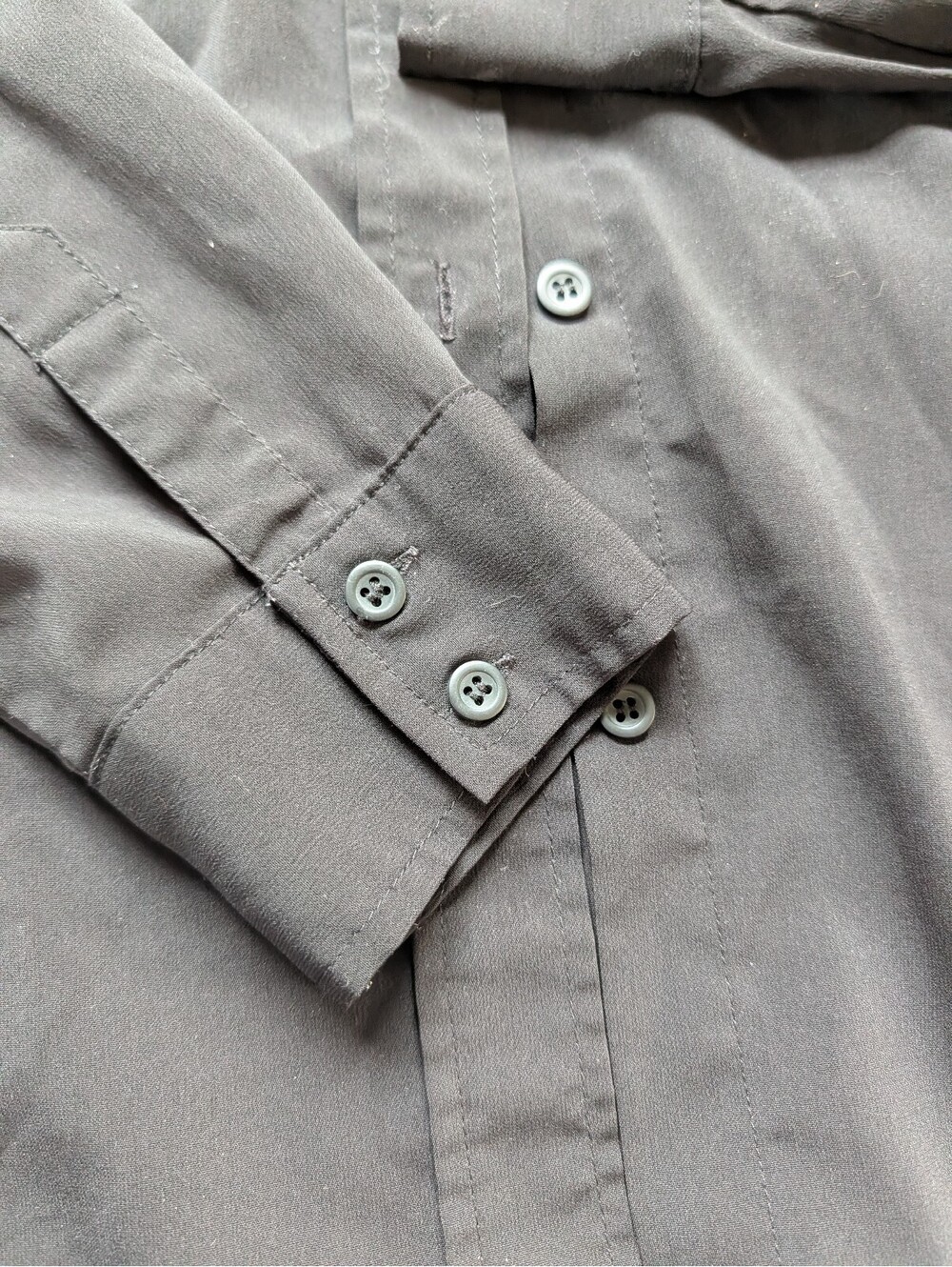 Denver Hayes Women's Black Button-Up Blouse – Size Large | Classic Casual - Picture 2 of 6